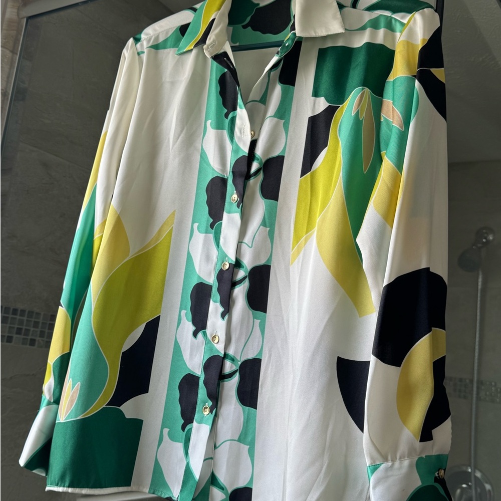 Colorful Floral Button-Up Shirt